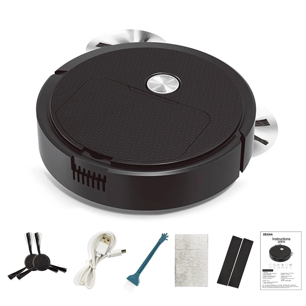 Intelligent Sweeping Robot with Long Battery Life Low Noise Design Compact House Cleaning Machine for Hard Floor and Pet Hair