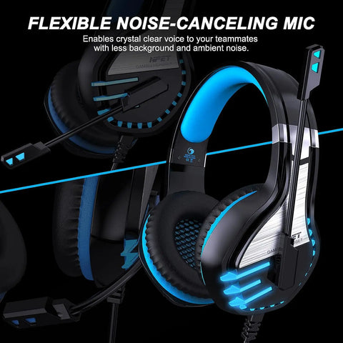 NPET HS10 3.5mm Wired Gaming Headphones With Microphone 120° Adjustable PC Bass Stereo Gamer Headset For PS4 PS5 Xbox Smartphone