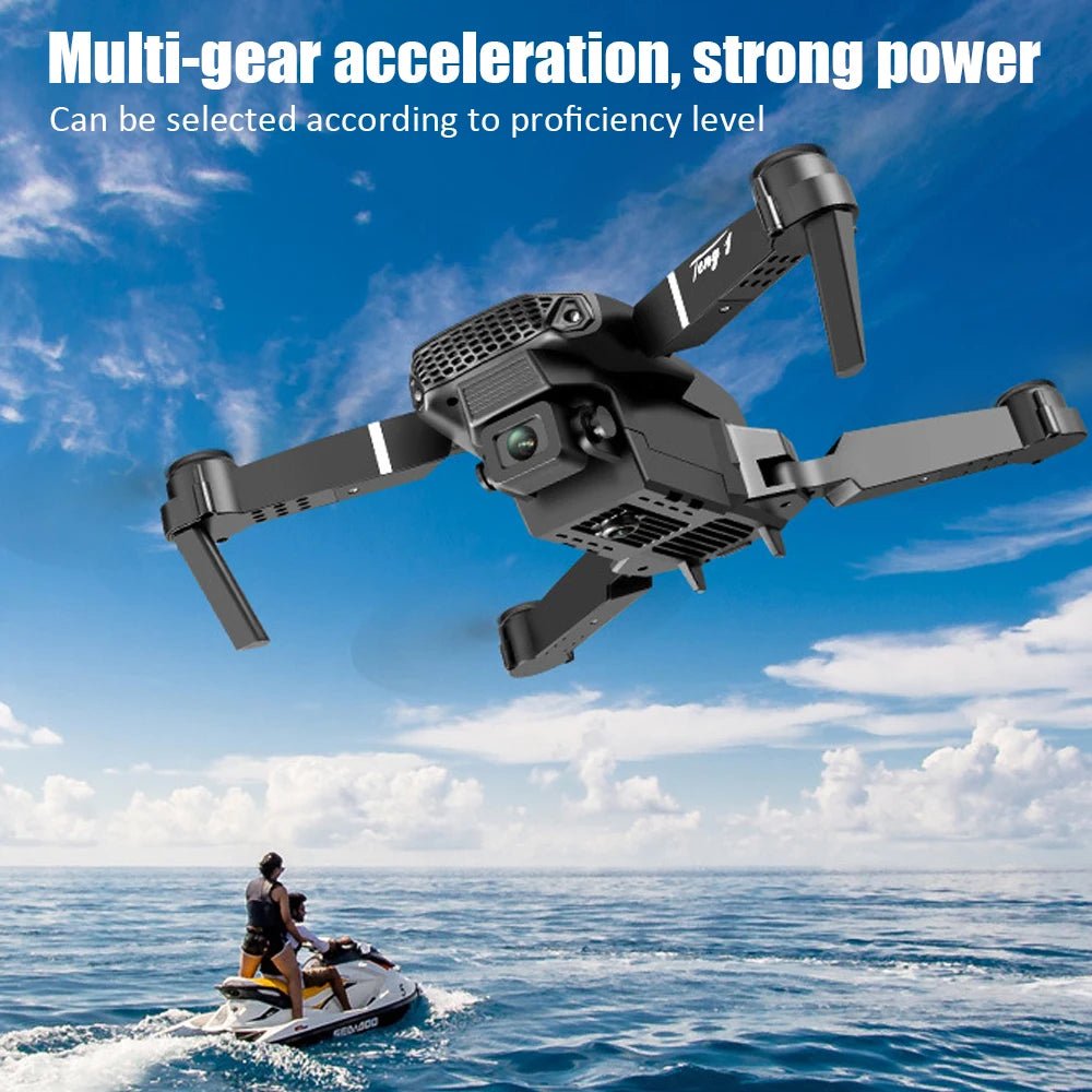 2025 E88 New HD Dual Camera Dron-Ultra Long Life 4K Video Capability, FPV Live Feed, App - Controlled RC Quadcopter for Adults