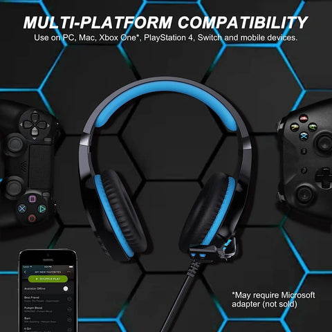 NPET HS10 3.5mm Wired Gaming Headphones With Microphone 120° Adjustable PC Bass Stereo Gamer Headset For PS4 PS5 Xbox Smartphone