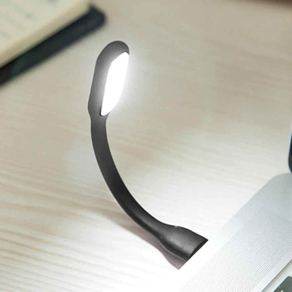 USB LED Light Book Light Flexible Portable Night Light Gooseneck USB Lamp Compatible for Power Bank Laptop Notebook