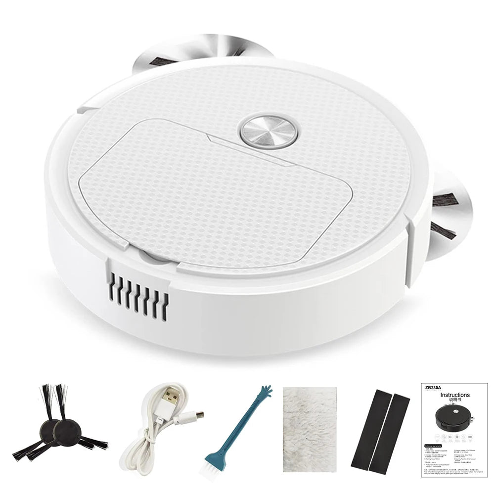 Intelligent Sweeping Robot with Long Battery Life Low Noise Design Compact House Cleaning Machine for Hard Floor and Pet Hair
