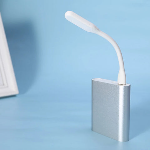 USB LED Light Book Light Flexible Portable Night Light Gooseneck USB Lamp Compatible for Power Bank Laptop Notebook