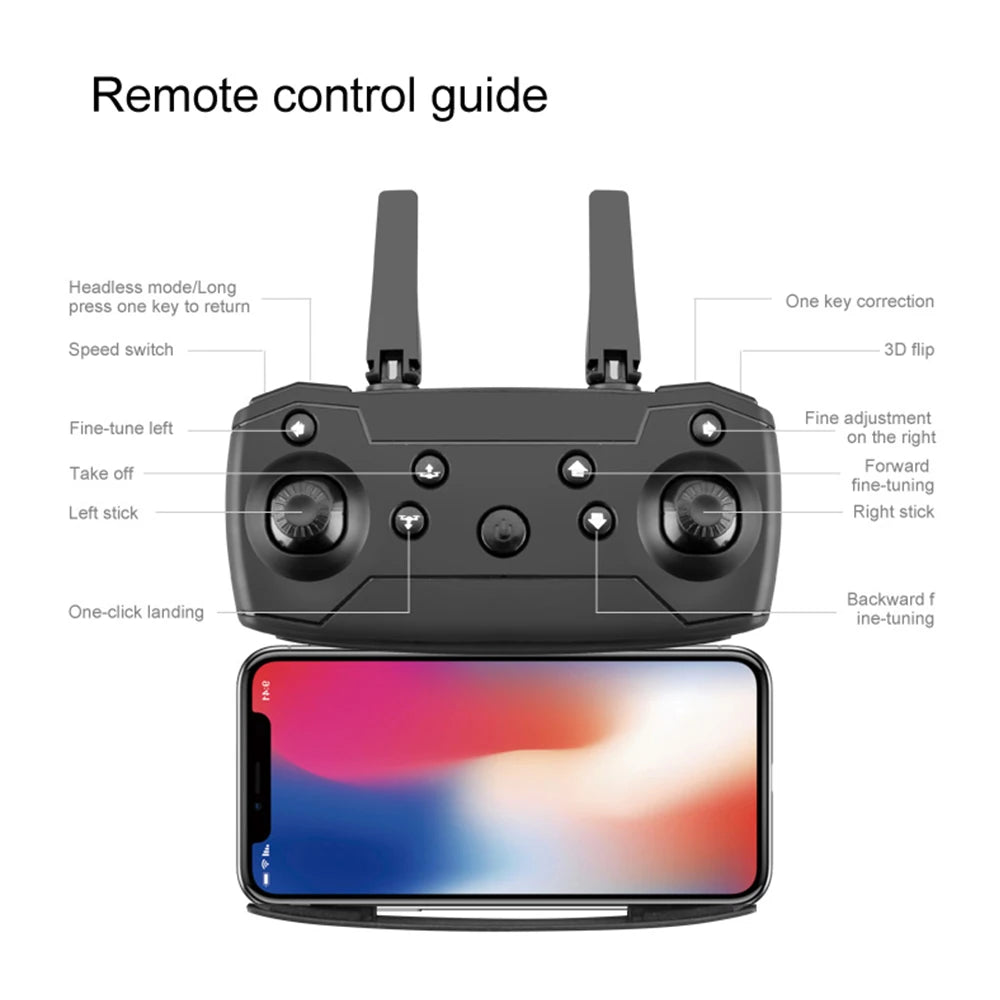 2025 E88 New HD Dual Camera Dron-Ultra Long Life 4K Video Capability, FPV Live Feed, App - Controlled RC Quadcopter for Adults