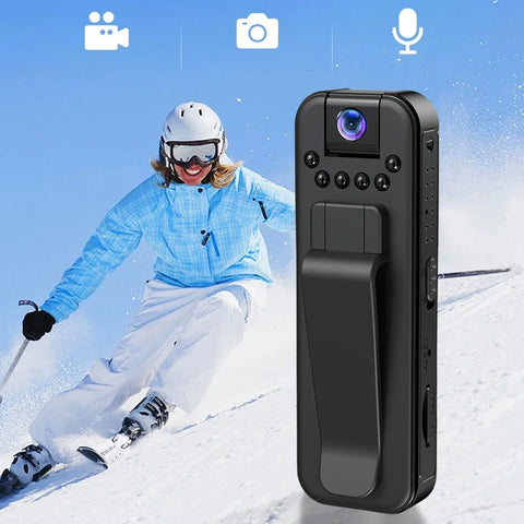 HD 1080P Miniature Camcorder Small Body Camera Police Body Cam with Back Clip Infrared Night Vision Video Surveillance Camcorder