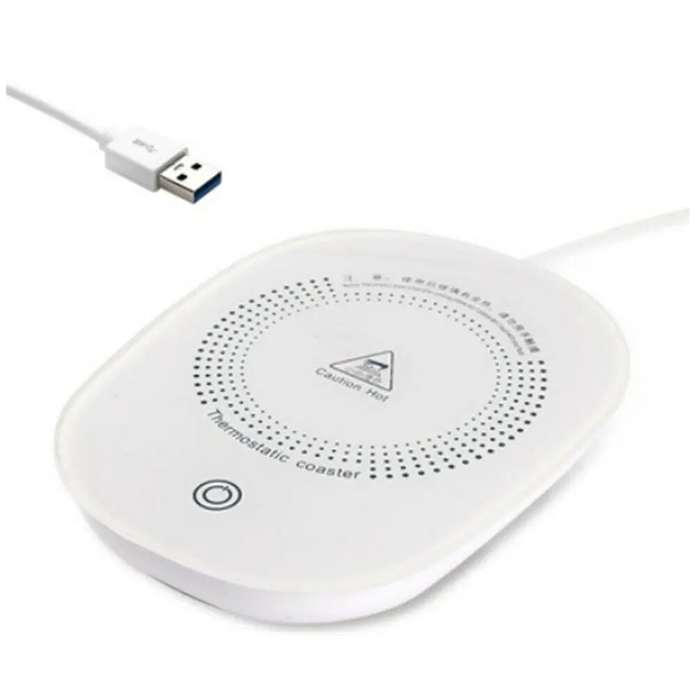 1PC Cup Heater Mat Smart Electric USB Cup Mug Tea/Coffee/Drink Warmer Heater Tray Mat 55/131°F Gravity Sensor Pad