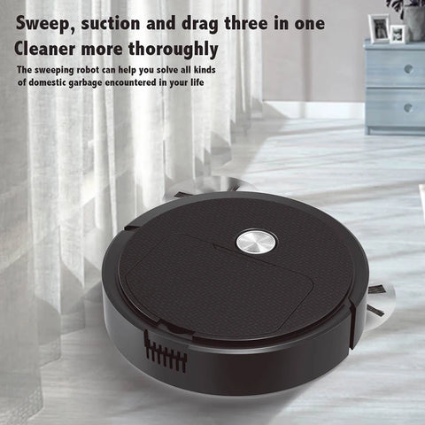 Intelligent Sweeping Robot with Long Battery Life Low Noise Design Compact House Cleaning Machine for Hard Floor and Pet Hair