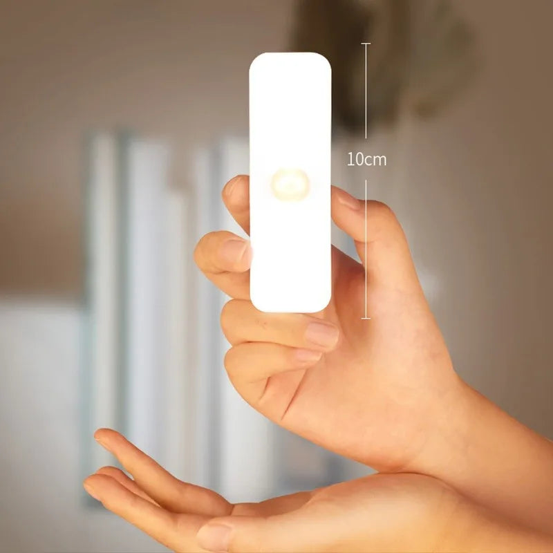 LED Motion Sensor Night Light Magnetic USB Rechargeable for Wardrobe Cabinet Bedroom Bathroom Hallway Closet Smart Lighting